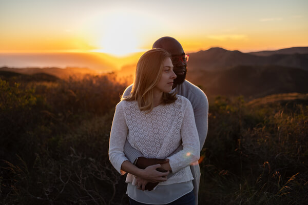 Engagement Photography, Watching the sunset together