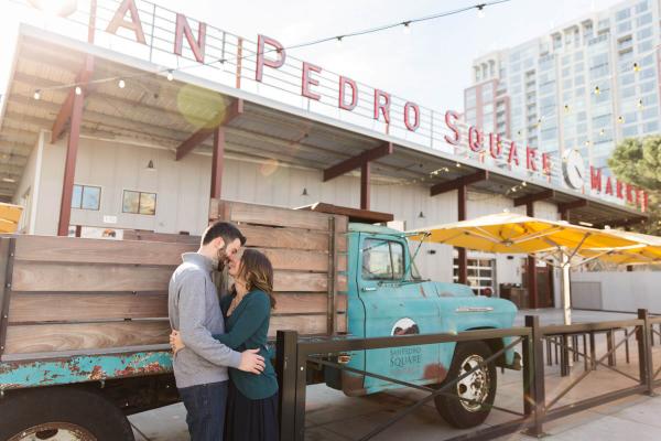 San Jose San Pedro Square Engagement | Katie and Marshall